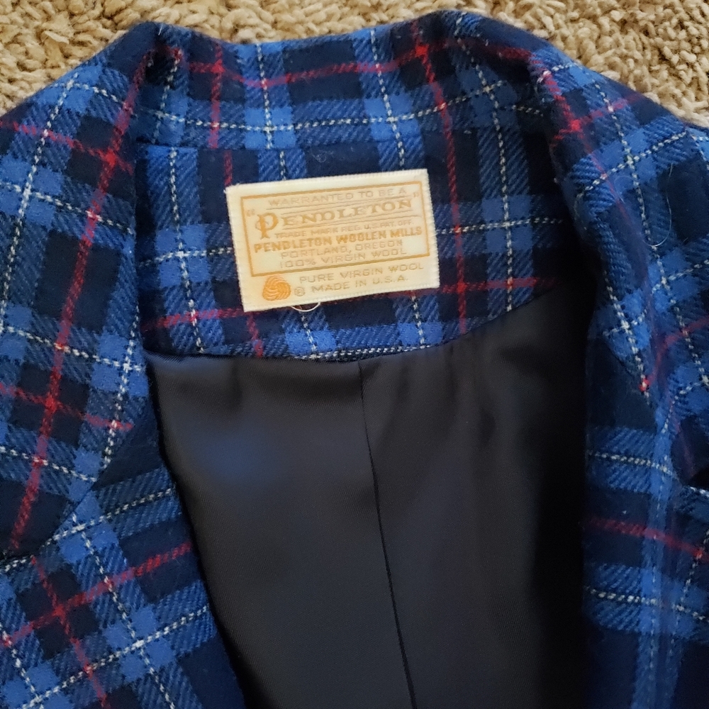 Pendleton Vintage 2 Button Blazer Midi Skirt Set … - image 3